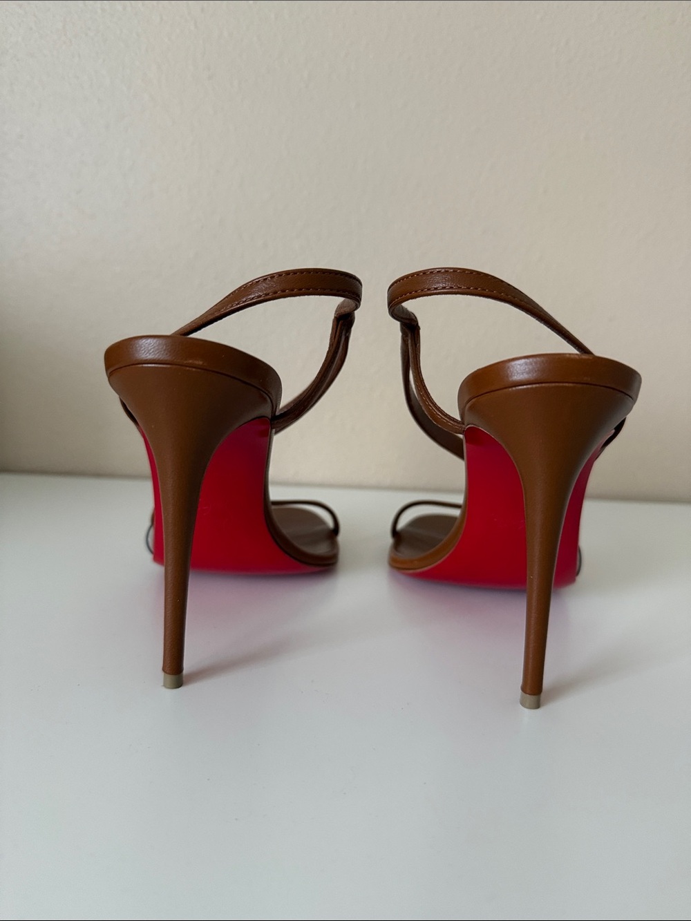 Christian Louboutin Cognac Rosalie Sandals 37 - Picture 4 of 6